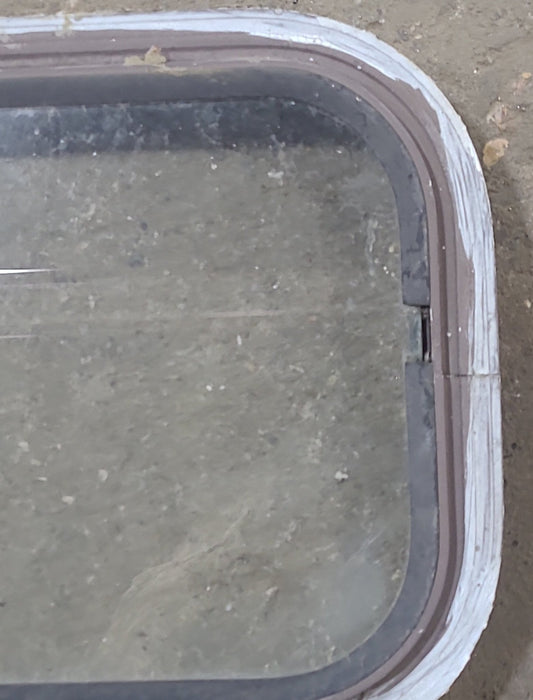 Used Brown Radius Non Opening Window : 47" W x 10 3/4" H x 1 5/8" D