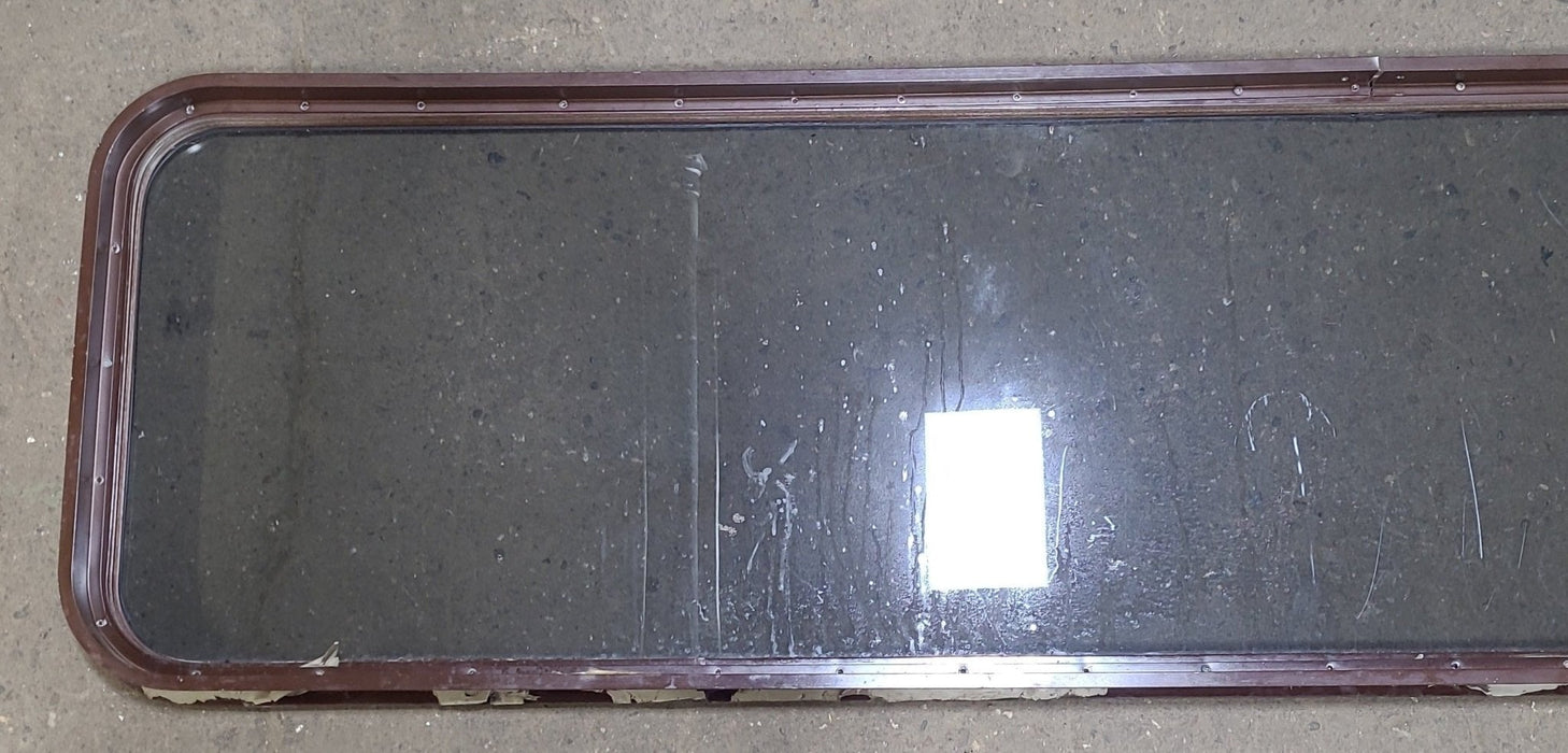 Used Brown Radius Non-Opening Window : 60 1/4" W X 20" H X 2" D