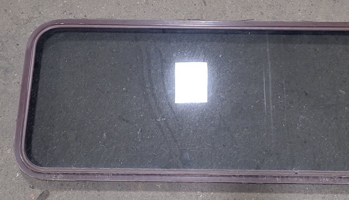 Used Brown Radius Non-Opening Window : 60 1/4" W X 20" H X 2" D