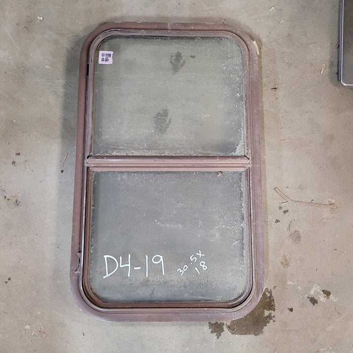 Used Brown Radius Opening Window : 30 1/2 X 18 X 2" D
