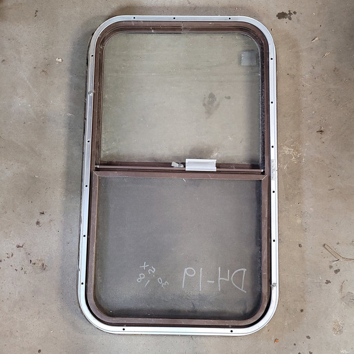 Used Brown Radius Opening Window : 30 1/2 X 18 X 2" D