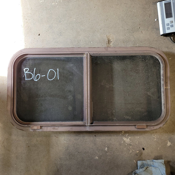 Used Brown Radius Opening Window : 30 1/4 X 15  X 2" D