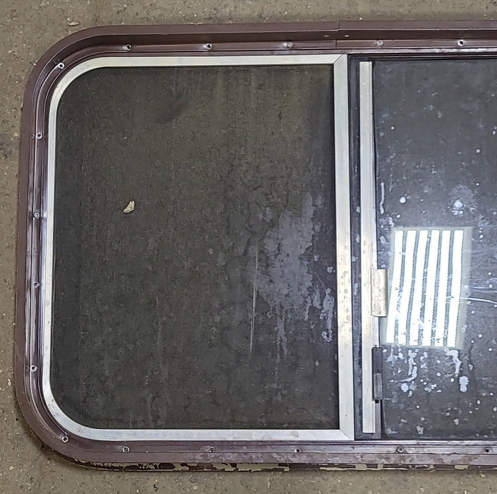 Used Brown Radius Opening Window : 31 3/4" W X 19 7/8" H X 2" D
