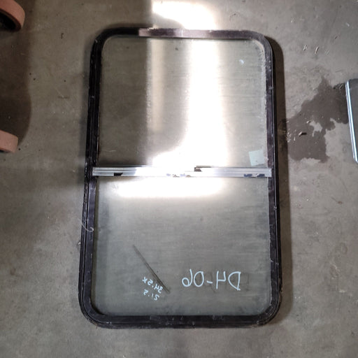 Used Brown Radius Opening Window : 34 1/2 X 21 1/2 X 2" D - Young Farts RV Parts