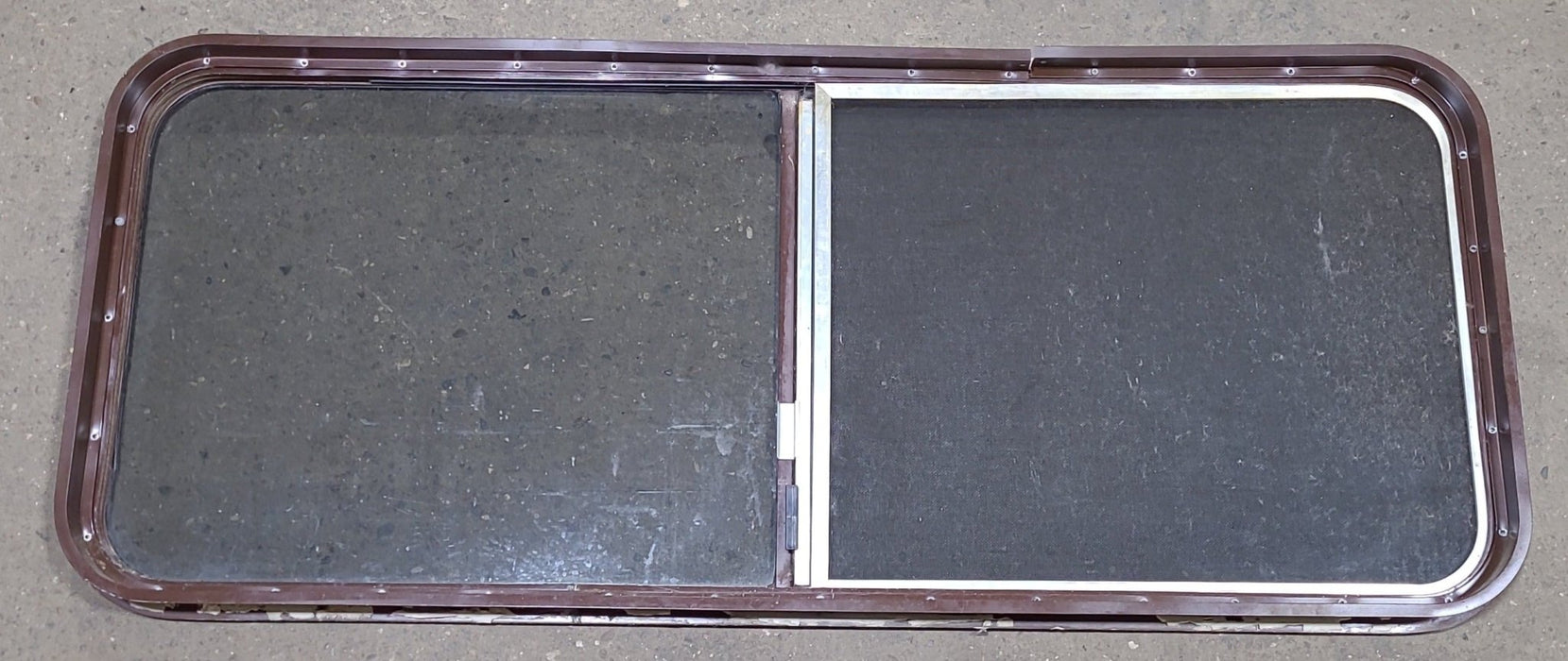 Used Brown Radius Opening Window : 51 3/4" W X 21 3/4" H X 2" D