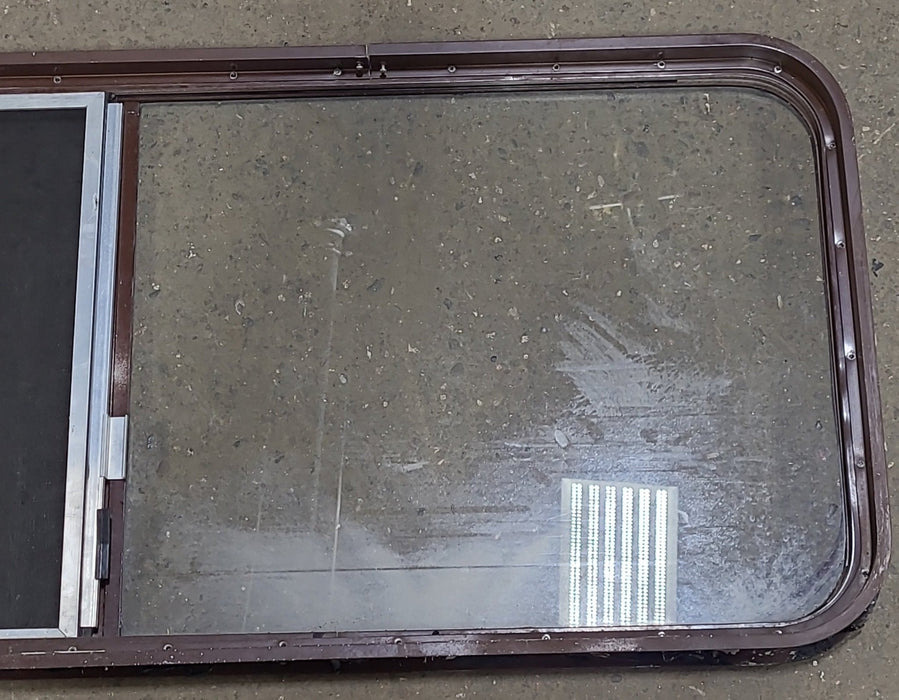 Used Brown Radius Opening Window : 53 3/4" W X 21 7/8" H X 2" D