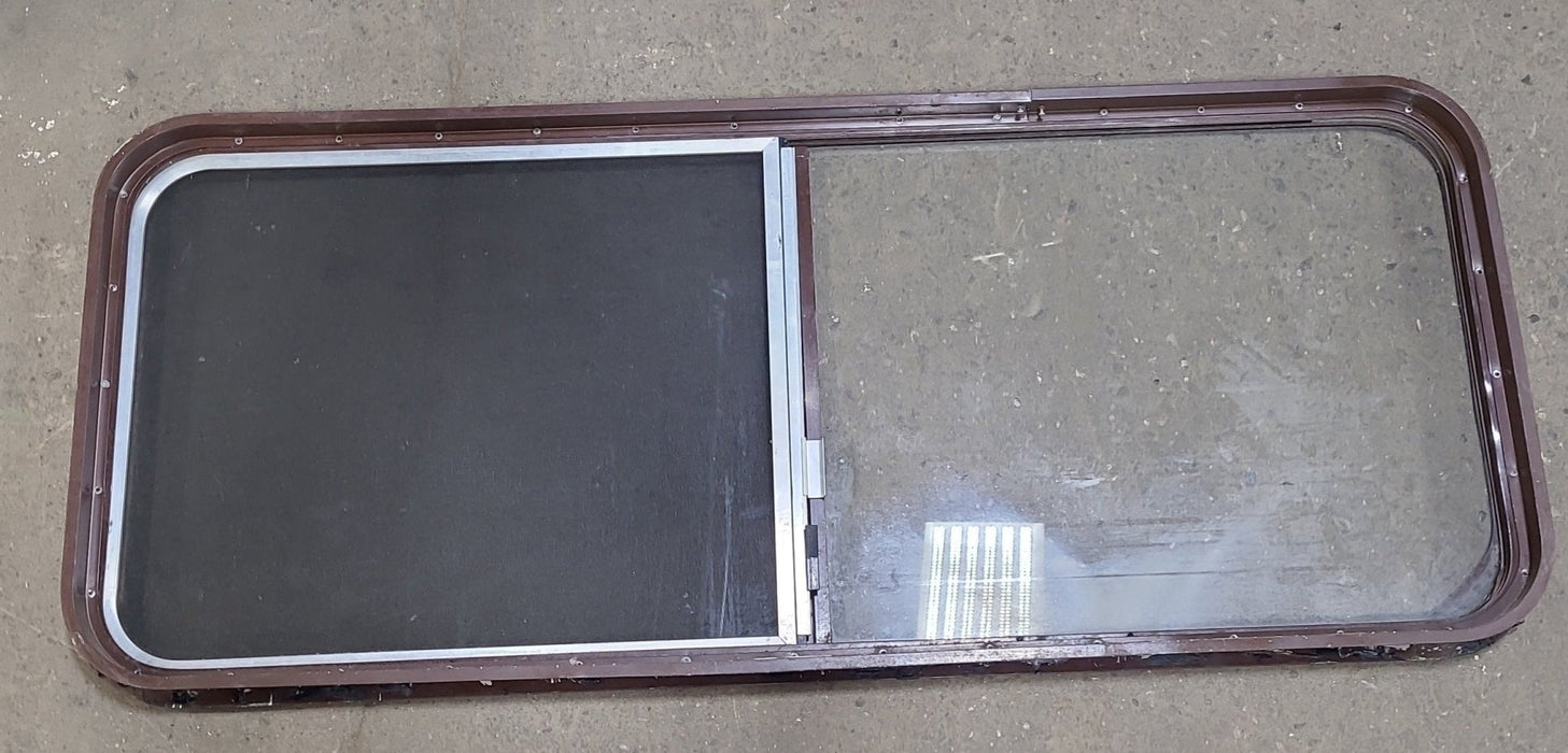 Used Brown Radius Opening Window : 53 3/4" W X 21 7/8" H X 2" D