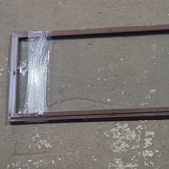 Used Brown Square Non Opening Window: 58 1/2" W x 19 1/4" H x 3/4" D