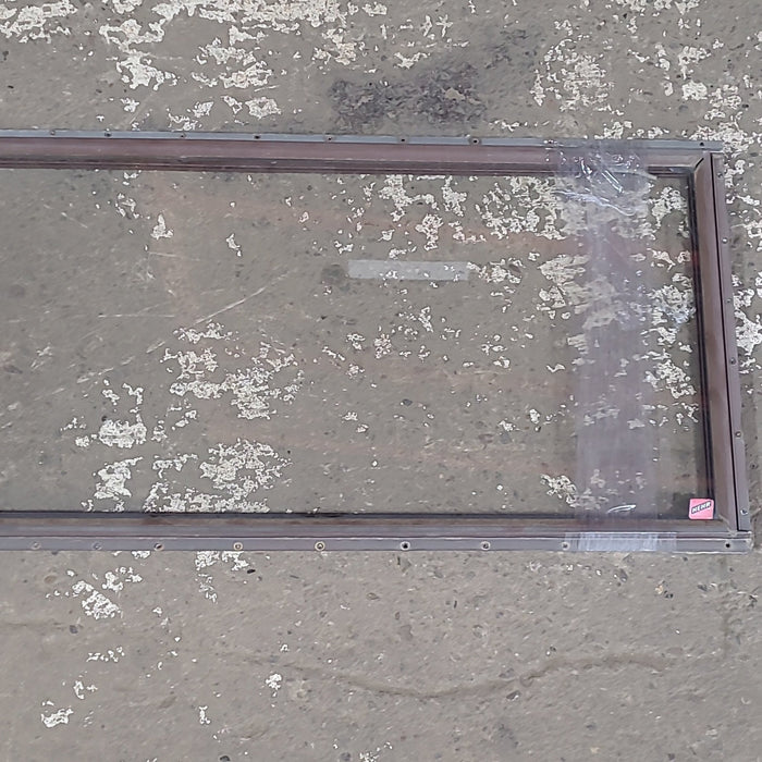 Used Brown Square Non Opening Window: 58 1/2" W x 19 1/4" H x 3/4" D