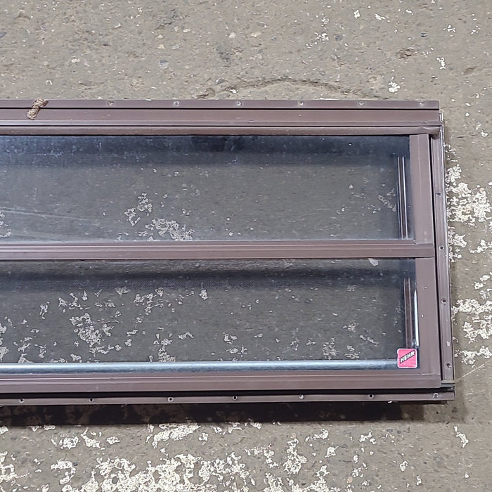 Used Brown Square Opening Window: 36 3/8" W x 15 5/8" H x 1 1/2" D - Young Farts RV Parts