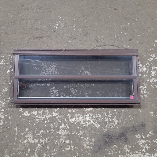 Used Brown Square Opening Window: 36 3/8" W x 15 5/8" H x 1 1/2" D - Young Farts RV Parts