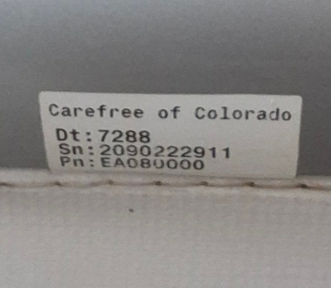 Used Carefree Complete Manual Truck Camper Awning 8' Used Canvas