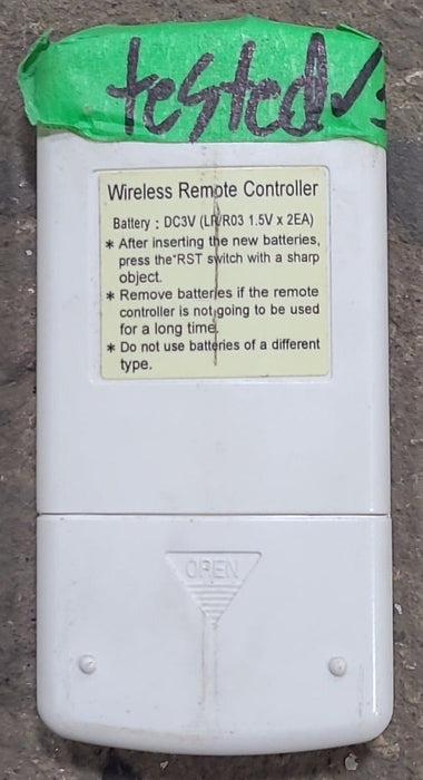 Used Carrier Air Conditioner Digital Remote/ Thermostat  - 71DC6E5811A , WD059003029