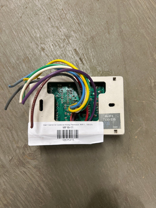 Used Coleman Air Conditioner Analog Thermostat - RVP-1 , 7330-335 - Young Farts RV Parts