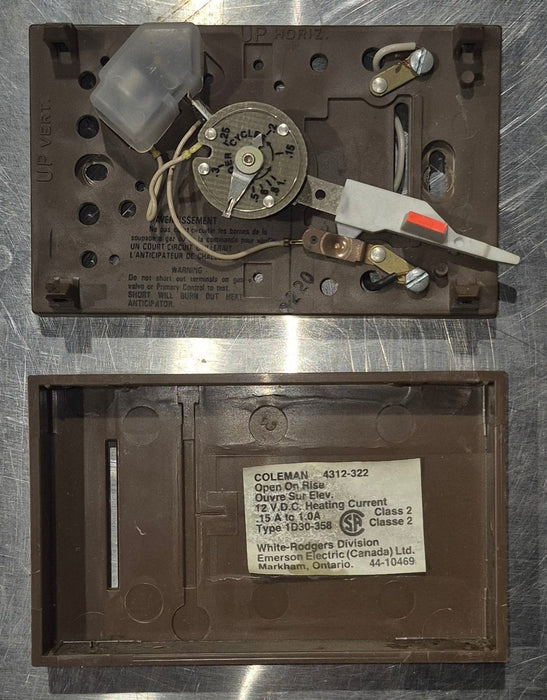 Used Coleman Furnace Analog Thermostat - 4312-322