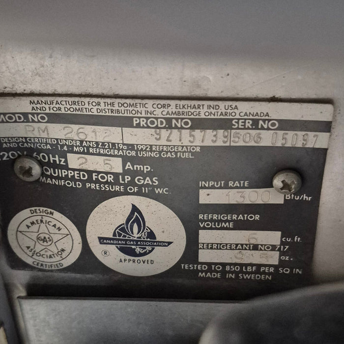 Used Complete Dometic Fridge, 2-Way - RM2612