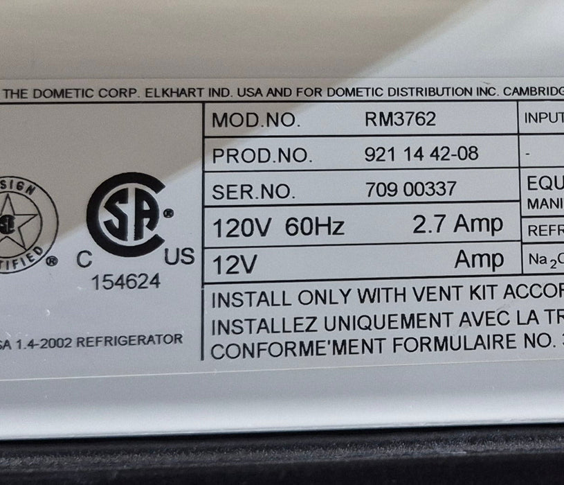 Used Complete Dometic Fridge, 2-Way - RM3762