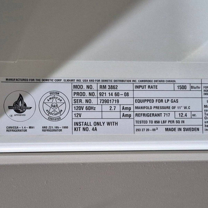 Used Complete Dometic Fridge, 2-Way - RM3862