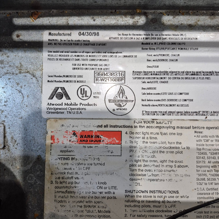 Used Complete Norcold Fridge, 2-Way - 9162