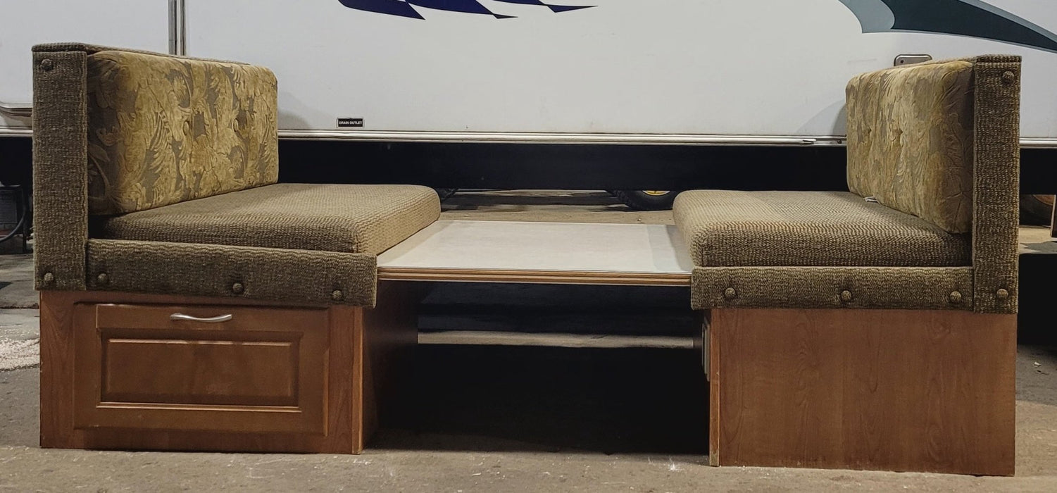 Used Complete RV Dinette Set - 40 1/2” D x 75 1/2" W x 31 1/2" H - Does not include table hardware.