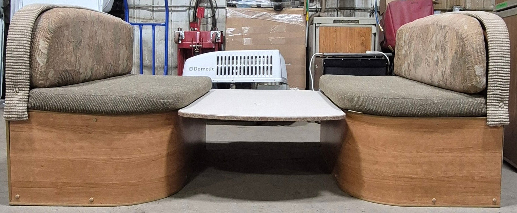 Used Complete RV Dinette Set - 41 1/2” D x 77" W x 32 3/4" H - Does not includes table hardware