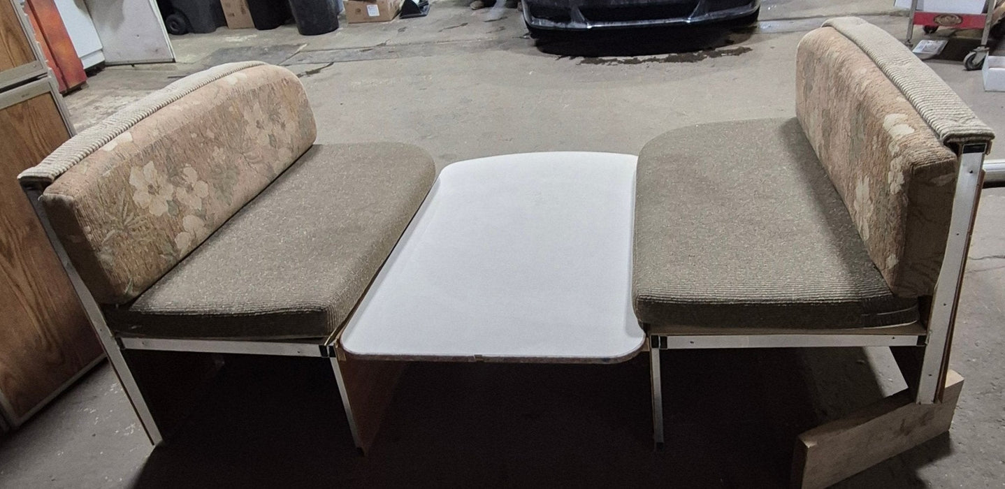 Used Complete RV Dinette Set - 41 1/2” D x 77" W x 32 3/4" H - Does not includes table hardware