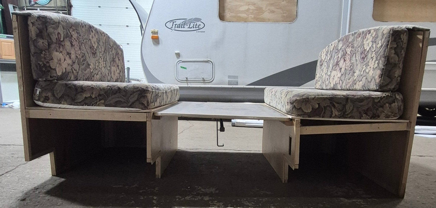 Used Complete RV Dinette Set - 41” D x 74 1/2" W x 34 1/2" H - includes table hardware