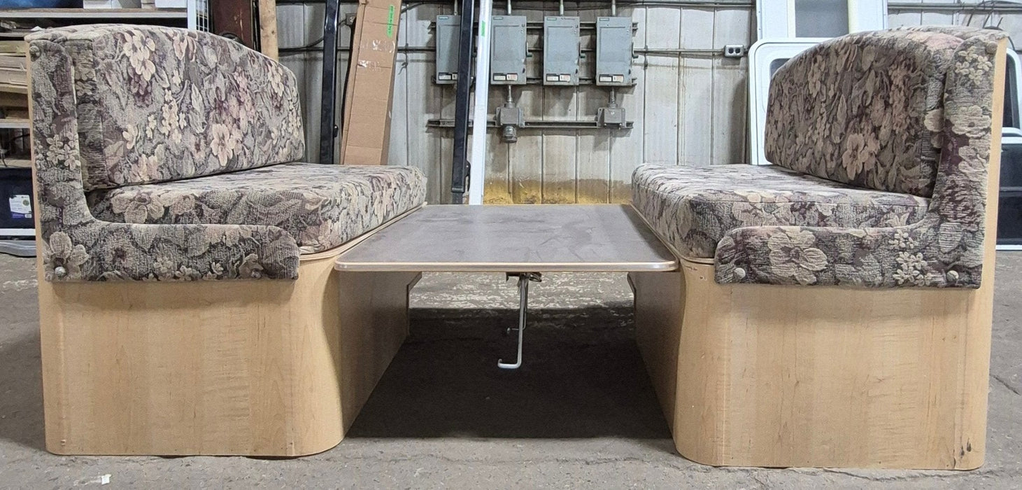 Used Complete RV Dinette Set - 41” D x 74 1/2" W x 34 1/2" H - includes table hardware