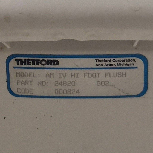 Used Complete Thetford Toilet, Foot Flush, High Profile, White - AQUA MAGIC IV , 24820 - Young Farts RV Parts