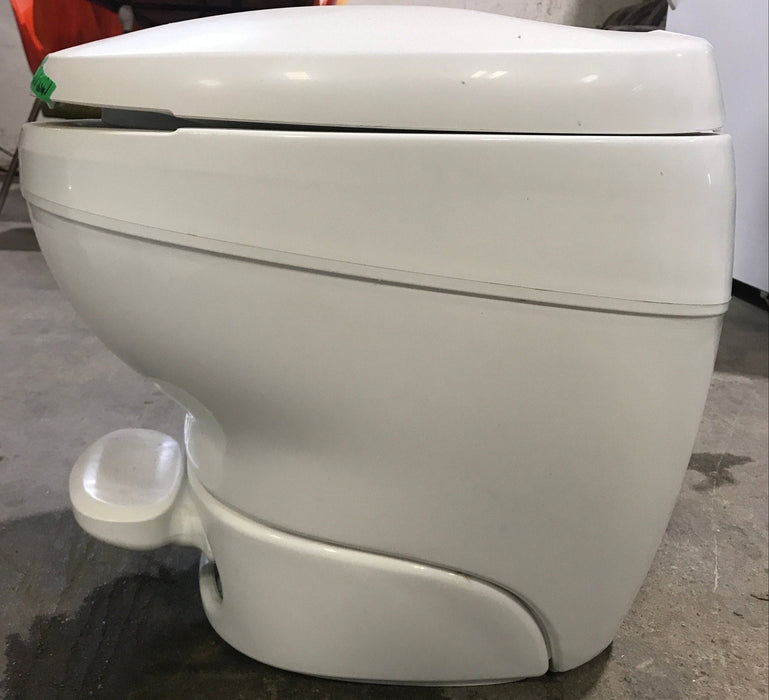 Used Complete Thetford Toilet, Foot Flush, High Profile, White - Bravura