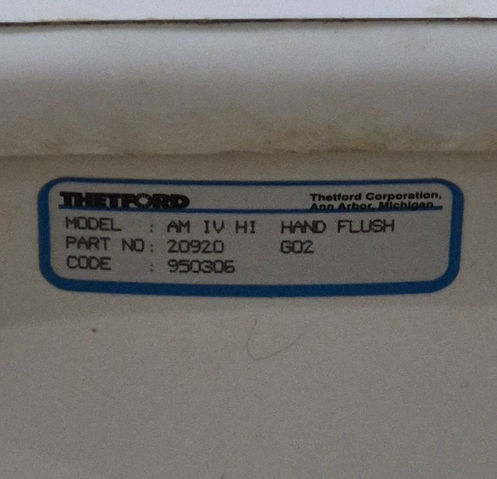 Used Complete Thetford Toilet, Hand Flush, High Profile, Off-White - AQUA MAGIC IV , 20920