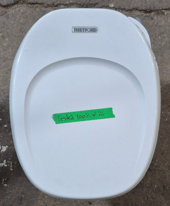 Used Complete Thetford Toilet, Hand Flush, High Profile, Off-White - AQUA MAGIC IV , 24920