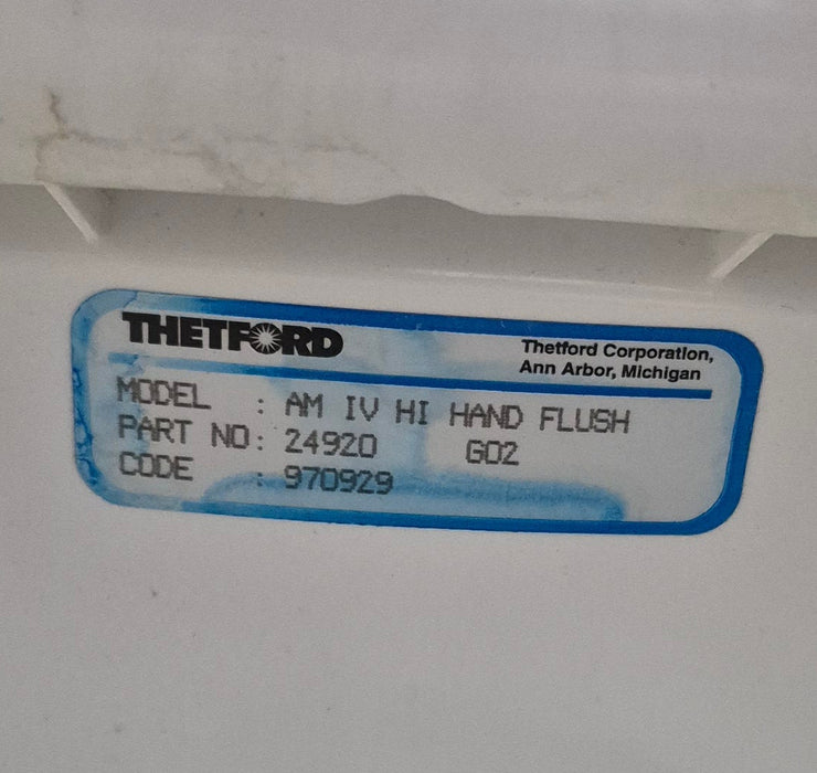 Used Complete Thetford Toilet, Hand Flush, High Profile, Off-White - AQUA MAGIC IV , 24920
