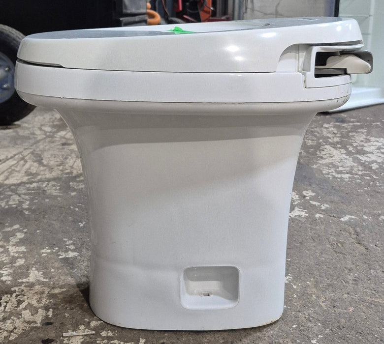 Used Complete Thetford Toilet, Hand Flush, High Profile, Off-White - AQUA MAGIC IV ,  24920