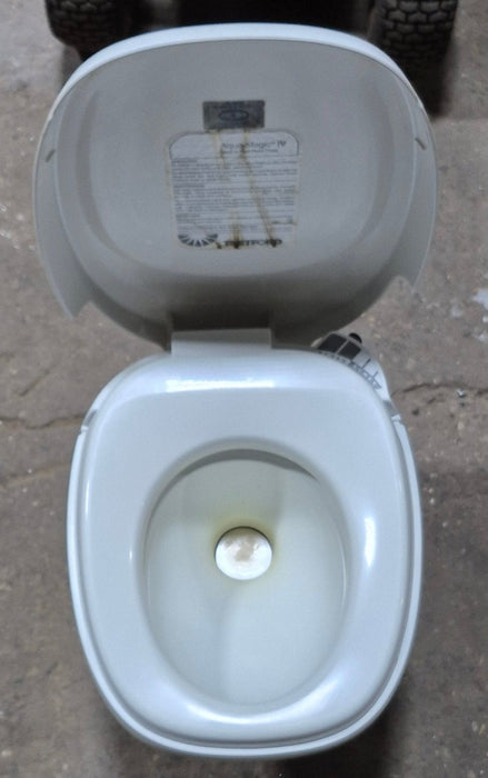 Used Complete Thetford Toilet, Hand Flush, High Profile, Off-White - AQUA MAGIC IV , 24920