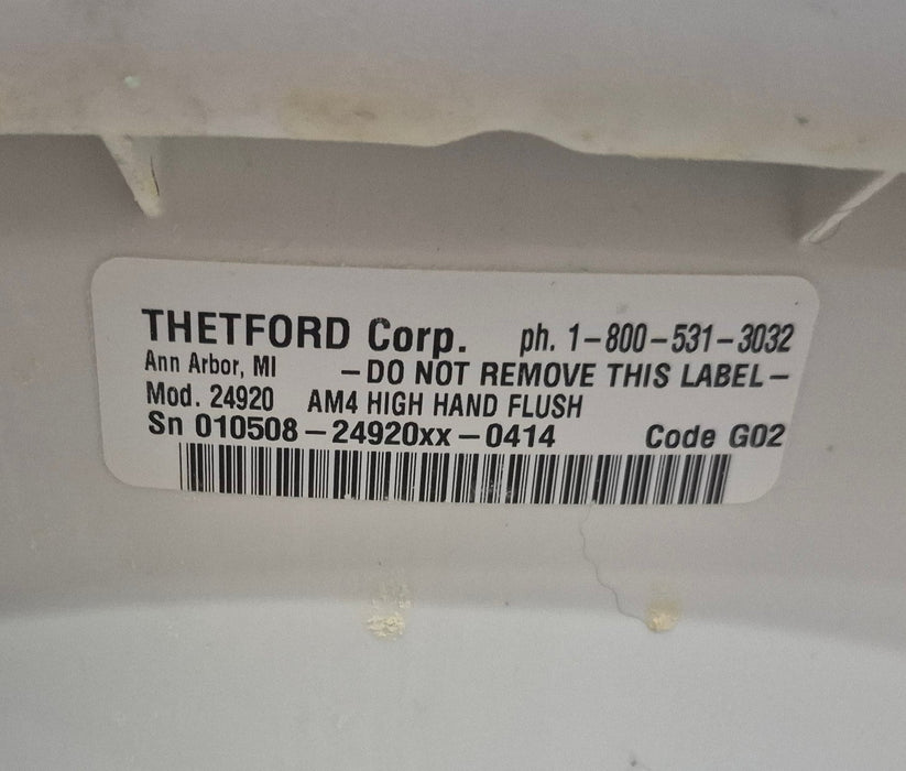 Used Complete Thetford Toilet, Hand Flush, High Profile, Off-White - AQUA MAGIC IV ,  24920