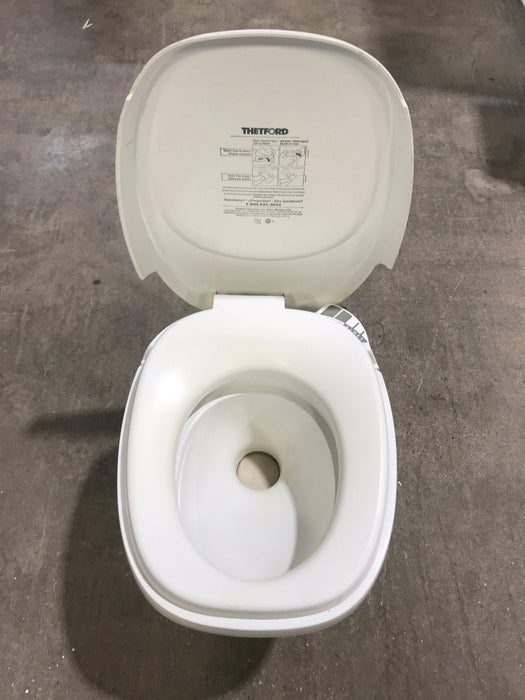 Used Complete Thetford Toilet, Hand Flush, High Profile, Off-White - AQUA MAGIC IV ,  28769