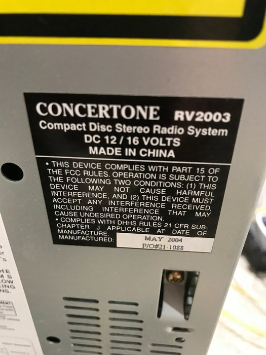 Used Concertone RV Radio RV-2003 LNC