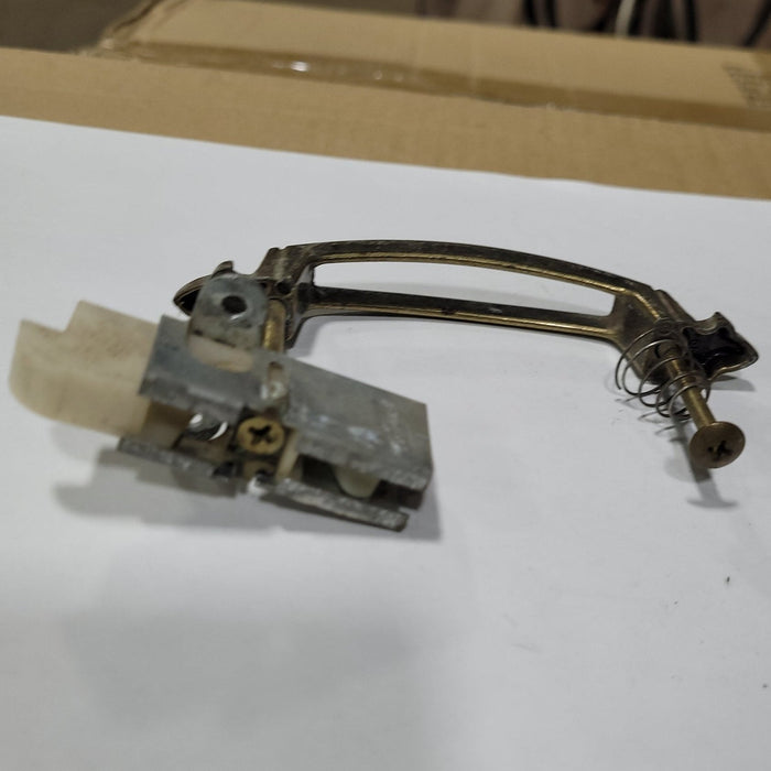 Used Copper Cabinet Handle 3" Hole Spacing comes with attached latch w/ 1" hole spacing