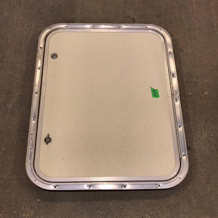 Used Corner Radius Cargo Door  23 3/4" W  x 17 3/4" H x  3/4"D