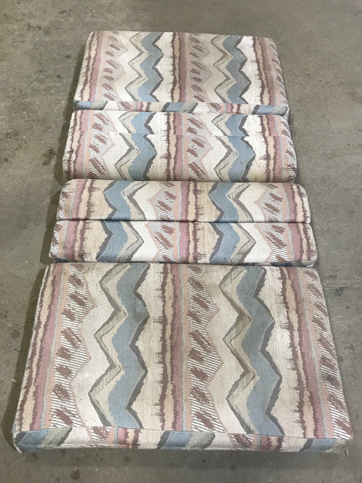 Used Dinette Cushion Set- 4 piece: 2 @ 38" X 22" X 4" D, 2 @ 38" X 14" X 4" D