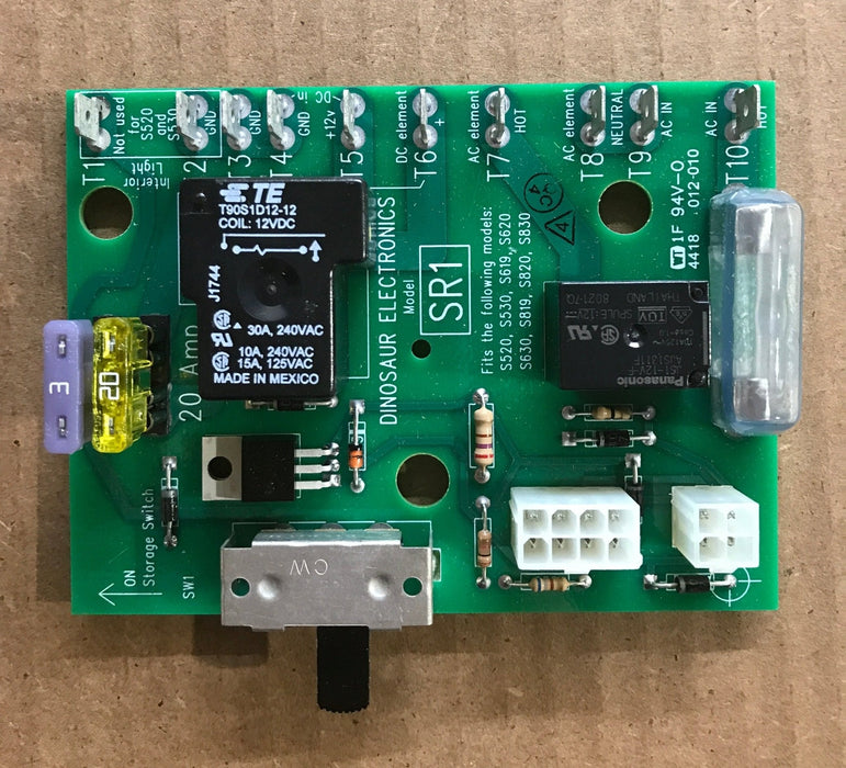 Used Dinosaur Electronics Refrigerator Main Power Control Board -SERVEL SR1