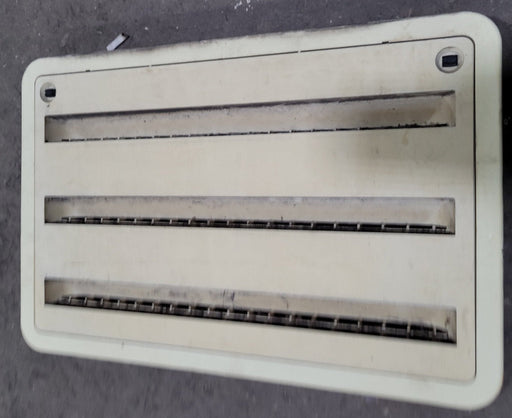 Used DOMETIC 3102277.021 - Yellowed Air Intake Side Refrigerator Vent- HAS FRAME - Young Farts RV Parts