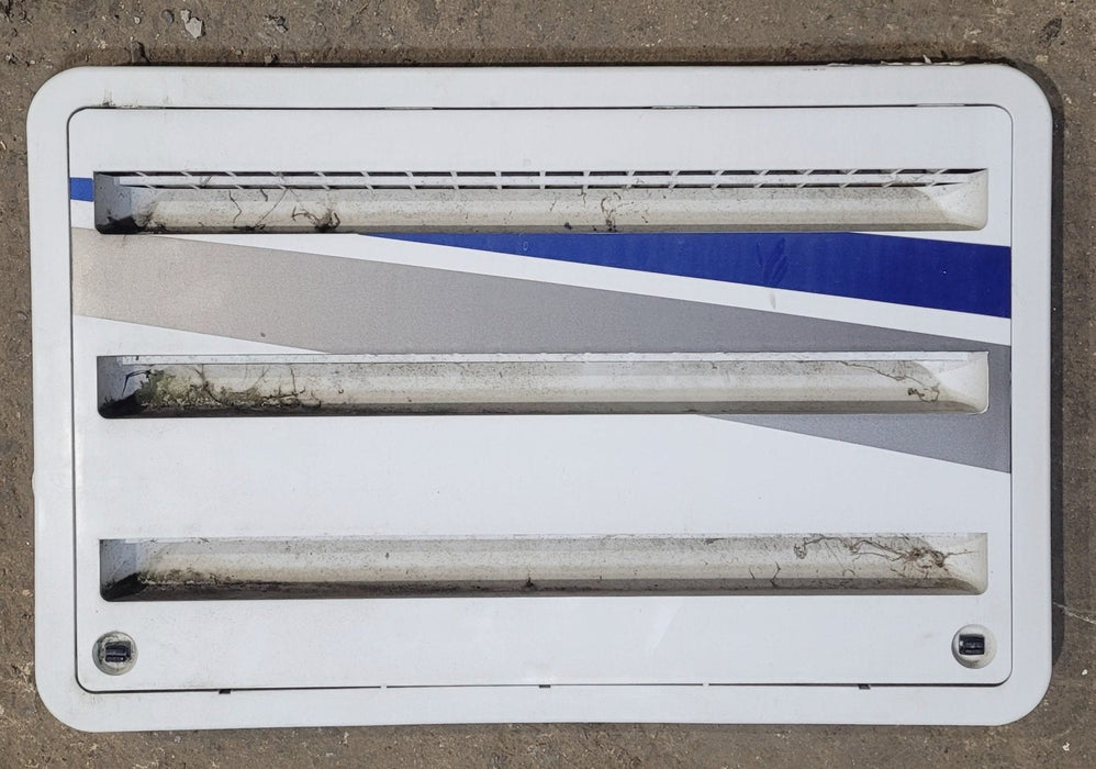 Used DOMETIC 3109350.011 - Yellowed Air Intake Side Refrigerator Vent - HAS FRAME - Young Farts RV Parts