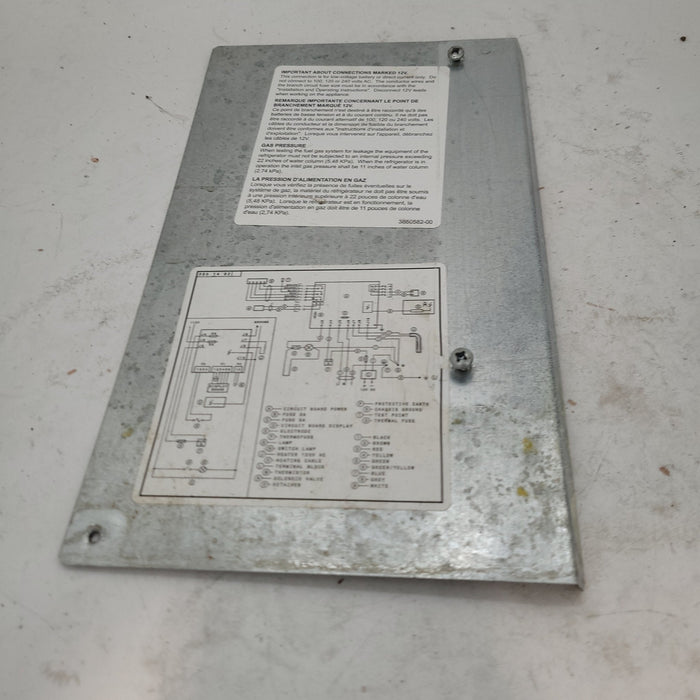 Used Dometic Refrigerator Cooling Unit Back Cover Plate Bracket - 3851302012