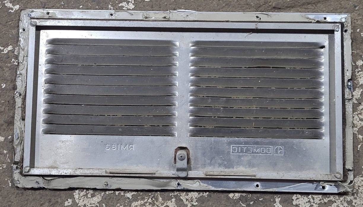 Used DOMETIC 617484 for RM183 - White Vent Door With Silver Trim