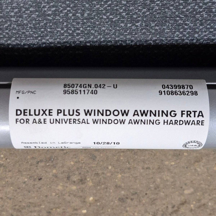 Used Dometic/ A&E Deluxe Plus Window Awning, Black Hardware, 3' - 85074GN.042 - Young Farts RV Parts
