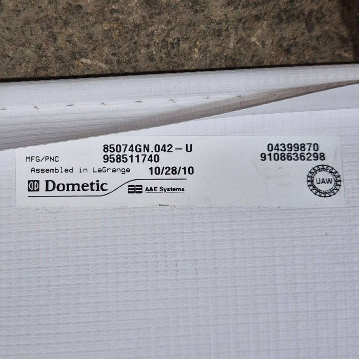 Used Dometic/ A&E Deluxe Plus Window Awning, Black Hardware, 3' - 85074GN.042 - Young Farts RV Parts