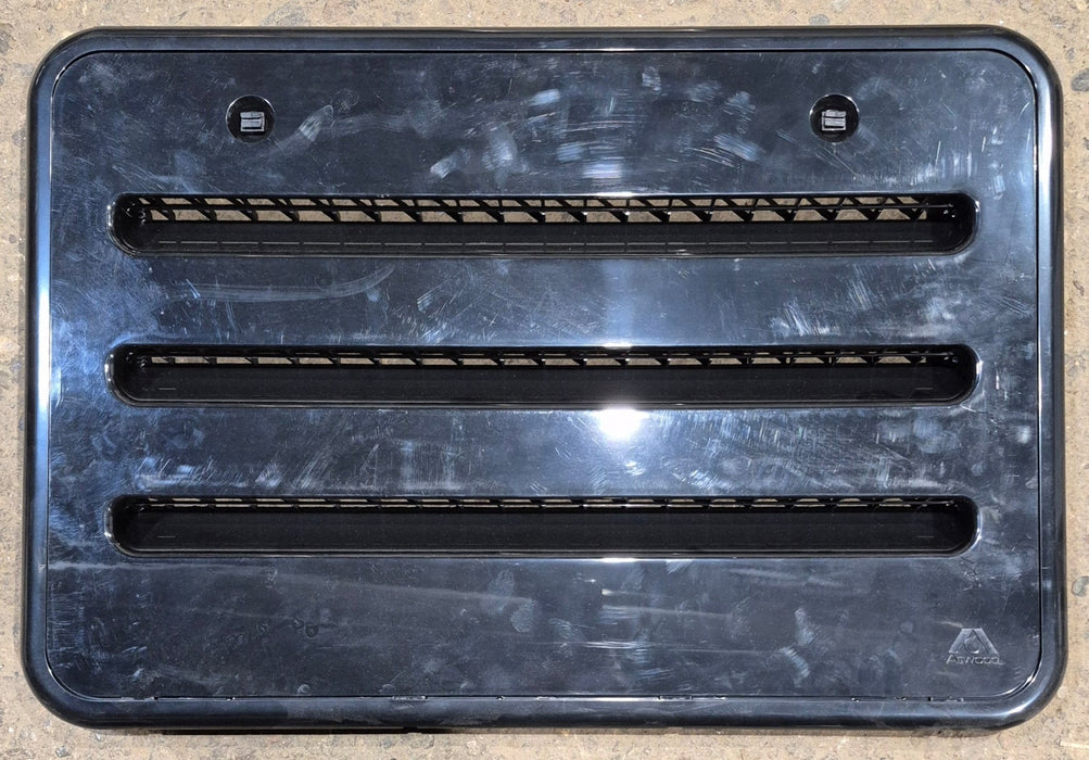 Used DOMETIC/ ATWOOD  13003- Black Air Intake Side Refrigerator Vent- HAS FRAME