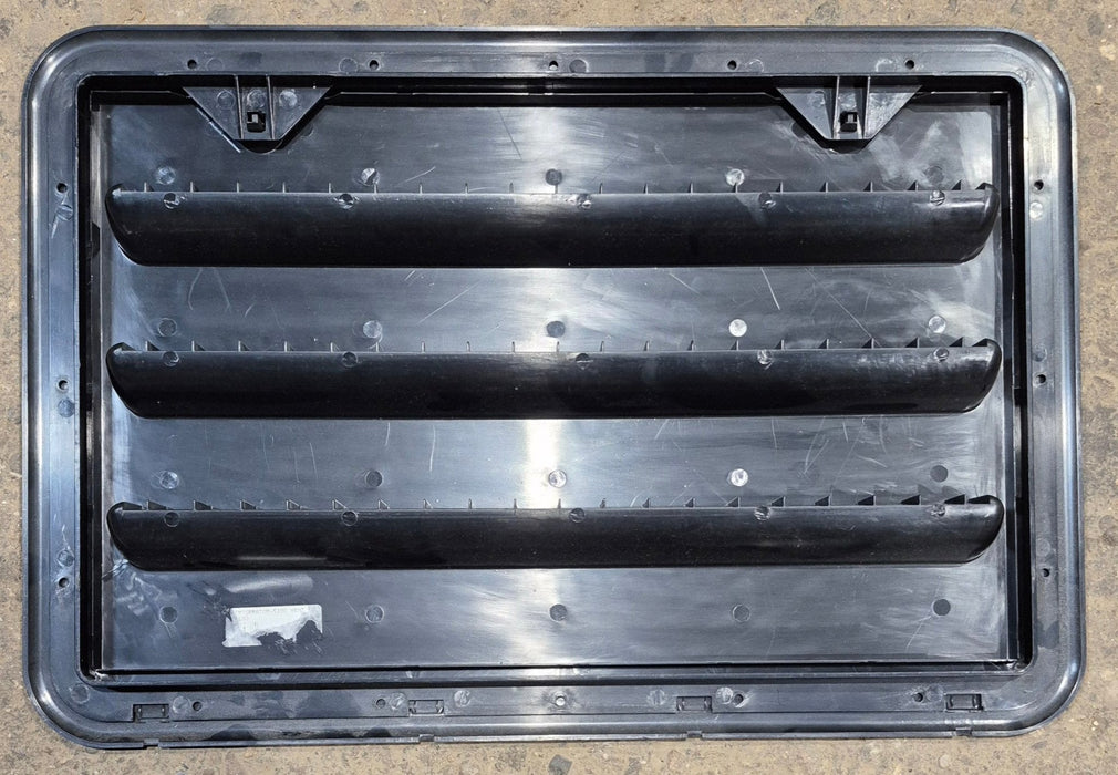 Used DOMETIC/ ATWOOD  13003- Black Air Intake Side Refrigerator Vent- HAS FRAME